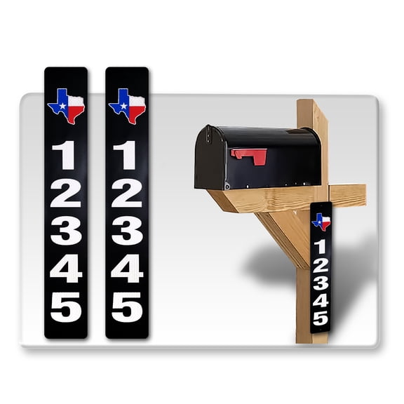 2 Pack Address Numbers for House Stickers, Customized Vertical 911 Mailbox/House Numbers/Letters Stickers, Highly Reflective, Easy Peel and Stick Vinyl Decals, Waterproof (5x18)