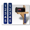 thumbnail image 1 of 2 Pack Address Numbers for House Stickers, Customized Vertical 911 Mailbox/House Numbers/Letters Stickers, Highly Reflective, Easy Peel and Stick Vinyl Decals, Waterproof (4x15, Navy Blue), 1 of 6