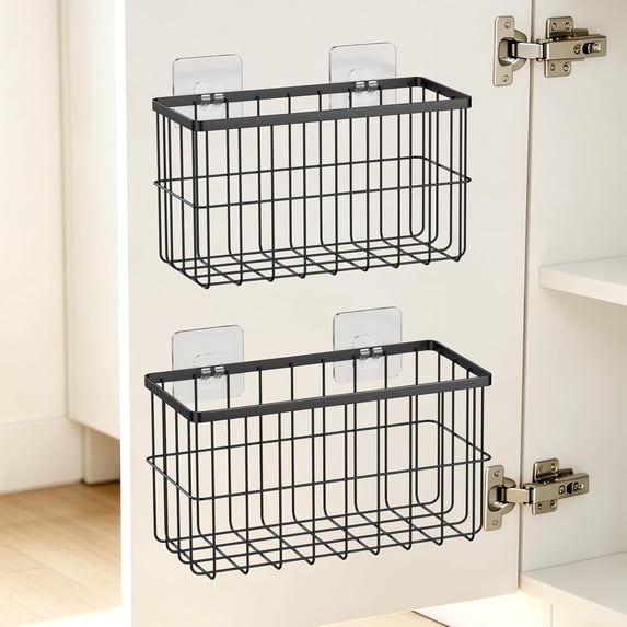 Container For Cabinet 2-Pack Adhesive Cabinet Door Organizer, 5.9