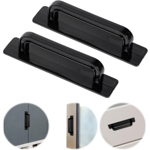 2 Pack Adhesive Cabinet Handles, 5.5" Self Stick Drawer Pulls Stick, No Drilling for Kitchen Cabinet Window Sliding Closet Door Handle