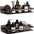 thumbnail image 1 of 2 Pack Adhesive Corner Shower Caddy Organizer, Bathroom Storage Shelves for Shower, Kitchen, RV and Camper, TIKA, 1 of 8