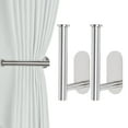 thumbnail image 1 of 2 Pack Adhesive Curtain Holdbacks,Curtain Tie Backs,No Drill Curtain Pull Backs,Adhesive Curtain Hooks, 1 of 7