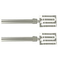 thumbnail image 1 of 2 Pack Adjustable 3/4" Single Window Curtain Rod 50" to 82" Silver, 1 of 4