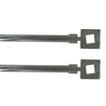 thumbnail image 1 of 2 Pack Adjustable 5/8" Single Window Curtain Rod 50" to 82" Graphite, 1 of 4