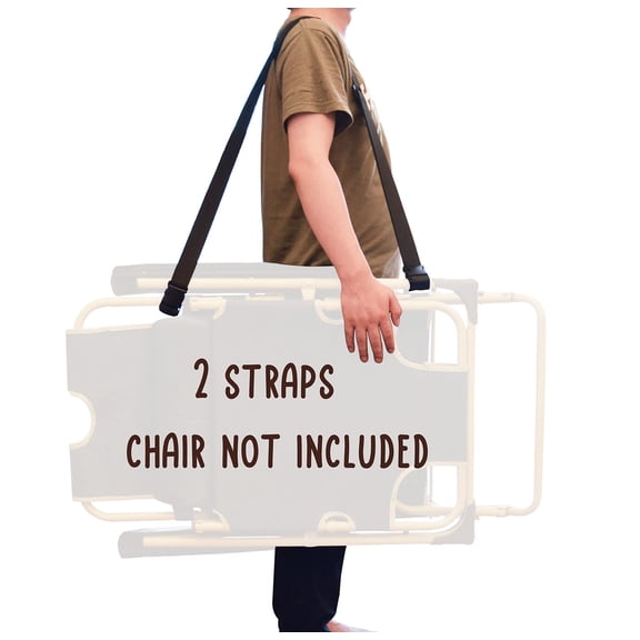 (2 Pack)Adjustable Beach Chair Carry Strap, Folding Chair Shoulder Strap for Beaches, Camping, Backpacking, Picnics and Other Items