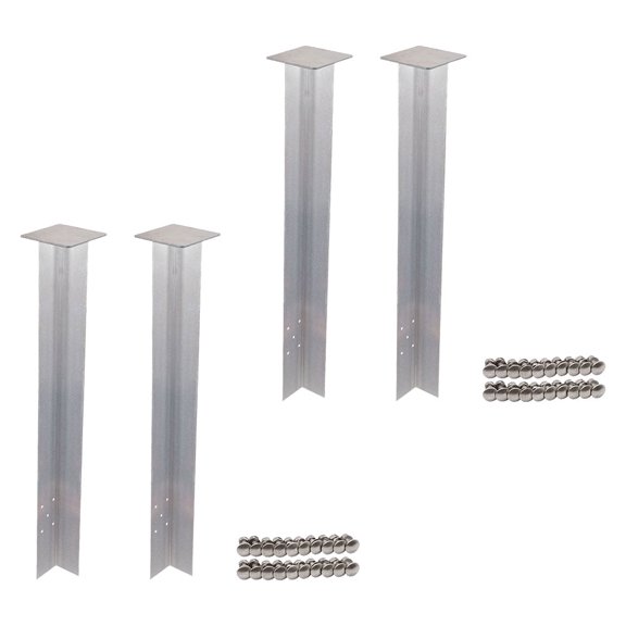 40" Viking Adjustable Aluminum Beacon Bracket for Headache Rack  Bolt-On 3 mm Thick Aluminum Beacon Light Mount for Semi Truck Cab Vault, Includes Hardware - 2Pair