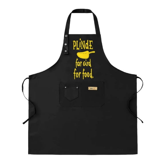 2 Pack Adjustable Bib Apron for Cooking - Stylish Black Apron with Front Pocket & Unique ' PLINDE ' Design for Men & Women - Perfect Chef Apron for Kitchen Use