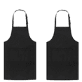 thumbnail image 1 of 2 Pack Adjustable Bib Apron Waterdrop Resistant with 2 Pockets Cooking Kitchen Aprons for Women Men Chef, 1 of 5