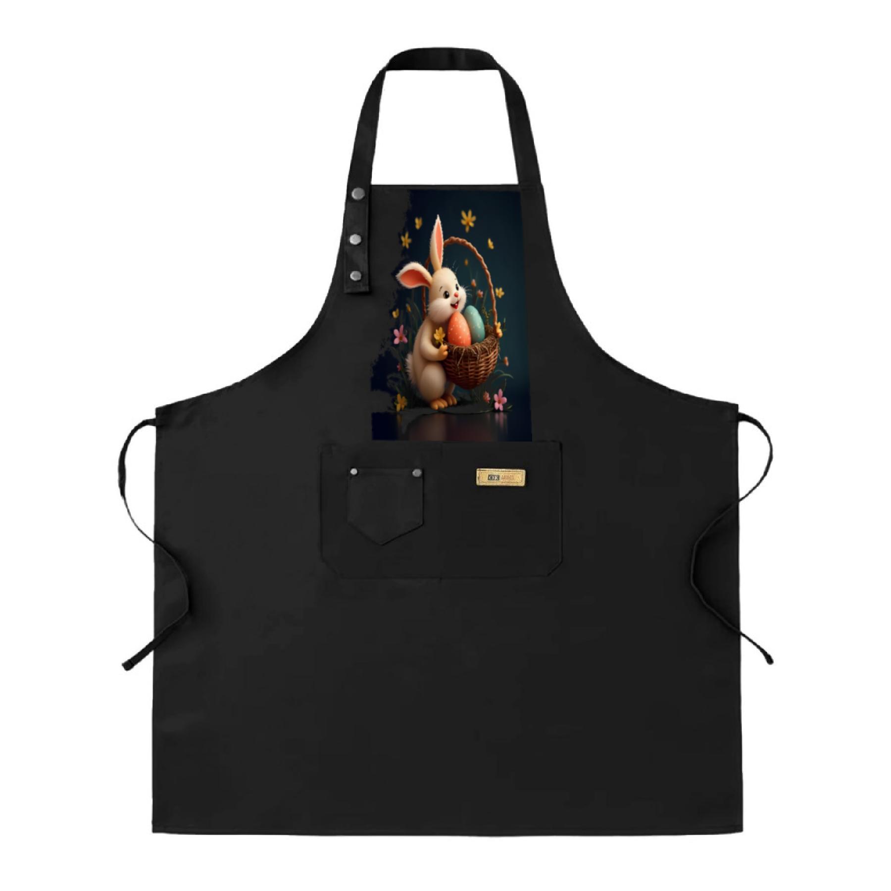 2 Pack Adjustable Bib Apron for Cooking - Cute Cartoon Rabbit Design ...