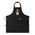 thumbnail image 1 of 2 Pack Adjustable Bib Apron for Men & Women - Fun Cartoon Coffee Cup Design with Pockets Perfect for Cooking & Baking, 1 of 5