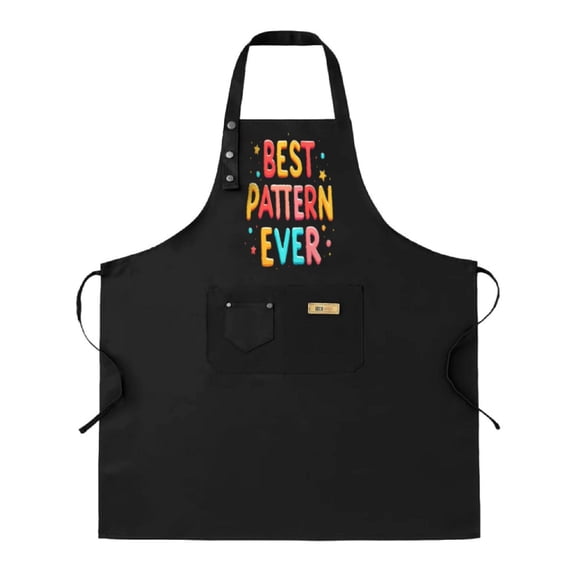 2 Pack Adjustable Bib Apron with 2 Pockets - Colorful ' BEST PATTERN EVER ' Design for Cooking & Crafting - Unisex Kitchen Chef Apron for Men & Women