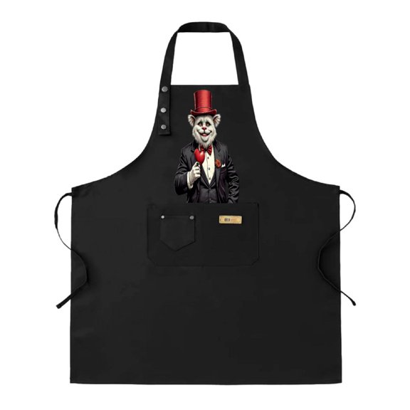 2 Pack Adjustable Bib Apron with Cartoon Bear Design & 2 Pockets - Fun Cooking Apron for Men & Women Perfect for Chefs