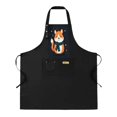 thumbnail image 1 of 2 Pack Adjustable Bib Apron with Cartoon Fox Design & Star Pattern 2 Pockets Perfect for Cooking & Chef Use for Men & Women, 1 of 5