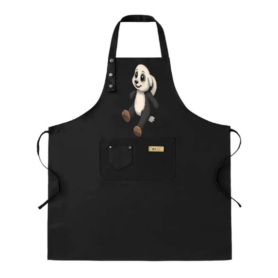 2 Pack Adjustable Bib Apron with Cartoon Panda Design & Front Pocket - Perfect for Cooking Kitchen Chef Use for Men & Women
