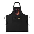 thumbnail image 1 of 2 Pack Adjustable Bib Apron with Cosmic Ring Design & 2 Pockets - Stylish Cooking Apron for Men & Women Perfect for Chefs, 1 of 5