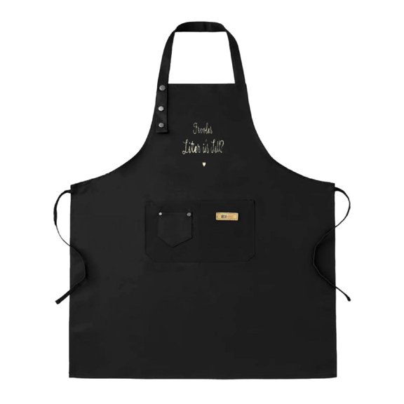 2 Pack Adjustable Bib Apron with Decorative Text & Denim Patch Pockets - Stylish Cooking Apron for Men & Women