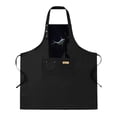 thumbnail image 1 of 2 Pack Adjustable Bib Apron with Fish Design & 2 Pockets - Stylish Kitchen Chef Apron for Men & Women Perfect for Cooking, 1 of 5