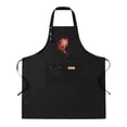 thumbnail image 1 of 2 Pack Adjustable Bib Apron with Front Pocket Stylish Red Flower Design Perfect for Cooking & Crafting for Men & Women, 1 of 5