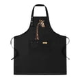 thumbnail image 1 of 2 Pack Adjustable Bib Apron with Fun Giraffe Design & 2 Pockets - Perfect for Cooking Baking and Kitchen Use for Men & Women, 1 of 5