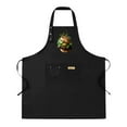thumbnail image 1 of 2 Pack Adjustable Bib Apron with Hamburger Design & 2 Pockets - Stylish Cooking Apron for Men & Women Perfect for Kitchen & Bistro Use, 1 of 6
