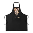 thumbnail image 1 of 2 Pack Adjustable Bib Apron with Heart Design & Patterns 2 Pockets Stylish Cooking Apron for Men & Women Perfect for Chefs, 1 of 5