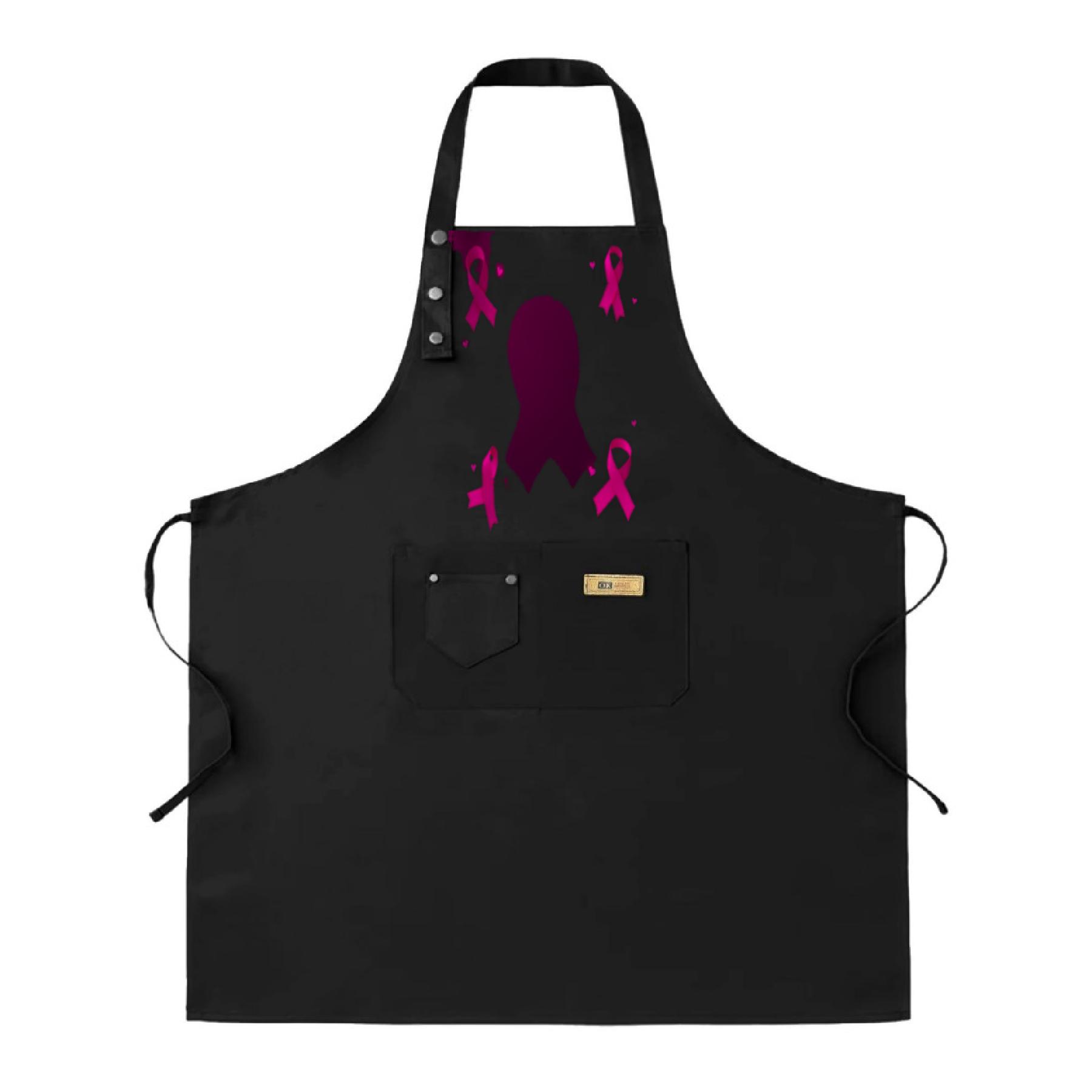 2 Pack Adjustable Bib Apron with Large Purple Ribbon & Pink Ribbons ...