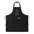 thumbnail image 1 of 2 Pack Adjustable Bib Apron with Meditating Figure Design on Flower 2 Pockets Perfect for Cooking Kitchen Chef Use for Men & Women, 1 of 6