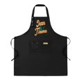 thumbnail image 1 of 2 Pack Adjustable Bib Apron with Pockets - Stylish Black Design with ' Jaxn Tinema ' Text & ' Me ' Patch - Perfect for Cooking & Chef Use, 1 of 5