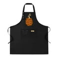 thumbnail image 1 of 2 Pack Adjustable Bib Apron with Print & Pumpkin Design 2 Pockets Perfect for Cooking & Chef Work for Men & Women, 1 of 5
