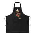 thumbnail image 1 of 2 Pack Adjustable Bib Apron with Tent & Card Design 2 Pockets Perfect for Cooking - Unisex Chef Apron for Men & Women, 1 of 5