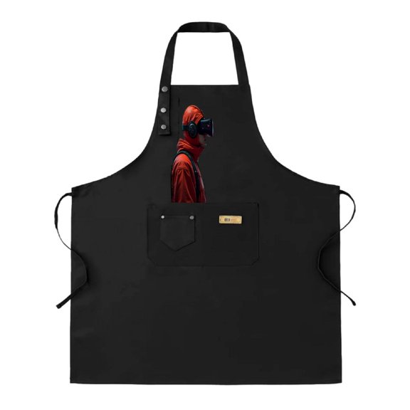 2 Pack Adjustable Bib Apron with Unique Hoodie Design & Front Pocket - Stylish Cooking Apron for Men & Women