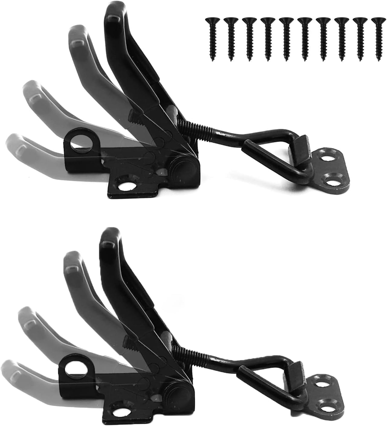 2 Pack Adjustable Black Toggle Clamp Latch(4003) Heavy Duty 1320lbs Capacity Toggle Latch