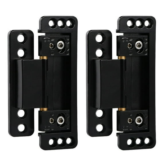 2 Pack Adjustable Concealed Door Hinges,Ultra Thin Zinc Alloy Hidden Hinges for Cabinet and Interior Doors,133lbs Load Capacity