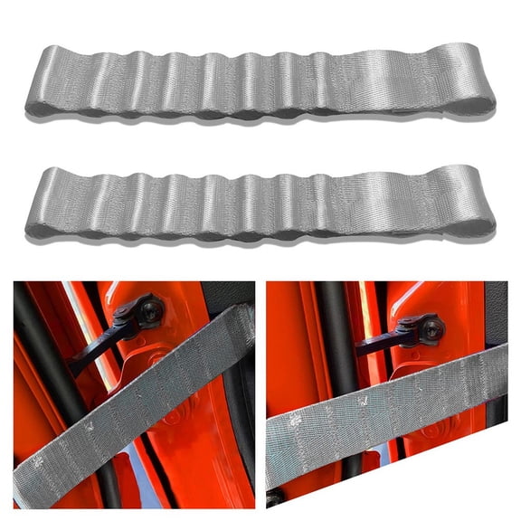 2 Pack Adjustable Door Check Straps For Jeep For Wrangler Tj Jk Jku For Jl For Jlu Heavy Duty Design With Secure Fit