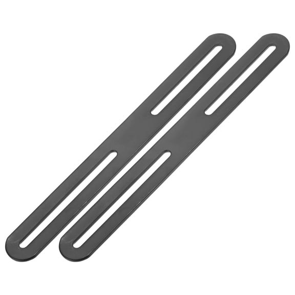 2-Pack Adjustable Flat Mending Plate Support with Single Slot, 8.27x0.94 Inch Straight Repair Fixing Bracket Connector for Wood Furniture [Black]