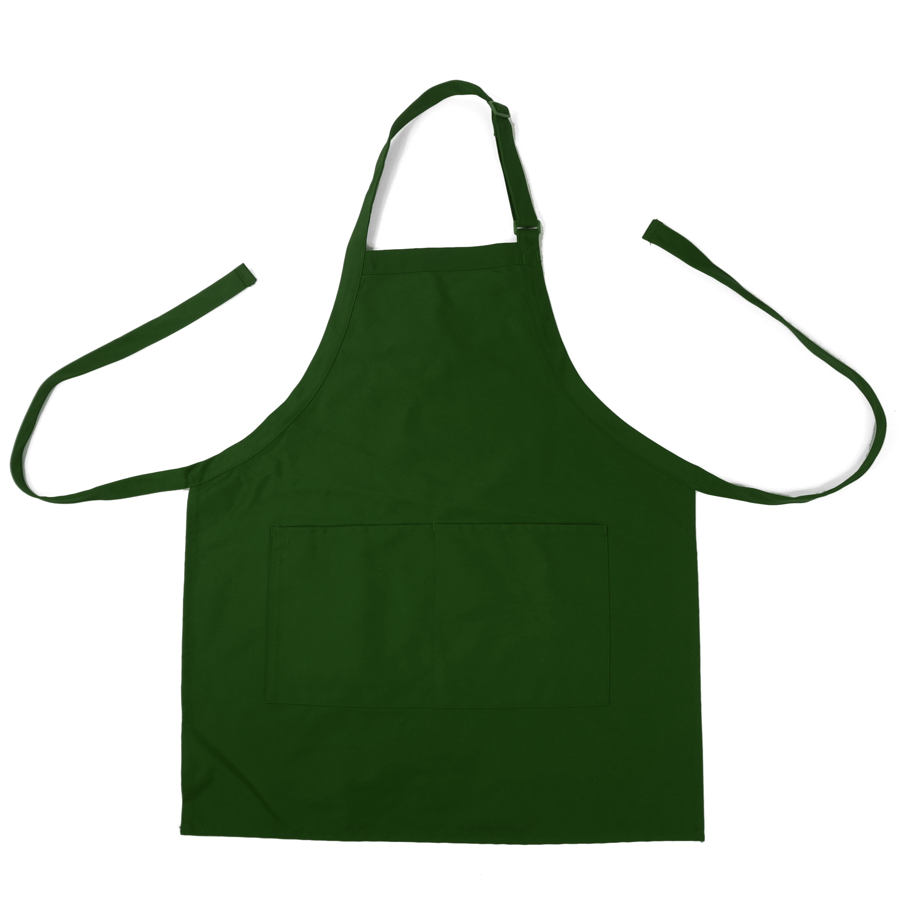 2 Pack Adjustable Full Size Bib Apron with 2 Pockets Cooking Kitchen Aprons for Chef, Servers, Bar Tenders, Waiters, Waitress, Barbers, Gardener, Craftsmen, Decorators, Beauticians, Work Apron Uniform