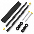 2 Pack Adjustable Heavy-duty Tarp Poles Camping Tent Set With Ground ...