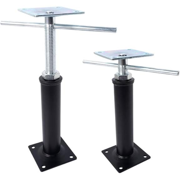 2 Pack Adjustable Jack Post Set, Metal Floor Support, 11-14.5 Inch Height Range, 10000 Lbs Load Capacity for Basement Joist Beam Brace