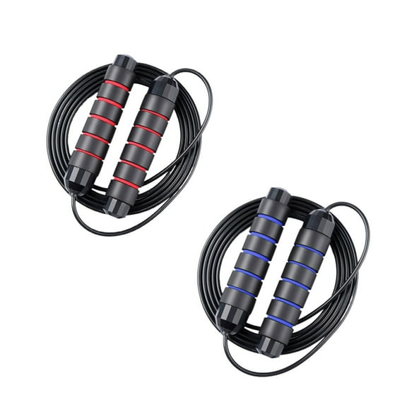 2 Pack Adjustable Jump Rope for Workout, Fitness Jump Rope for Men Women , Speed Jumping Rope for Exercise