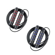 2 Pack Adjustable Jump Rope for Workout, Fitness Jump Rope for Men Women and Kids, Speed Jumping Rope for Exercise