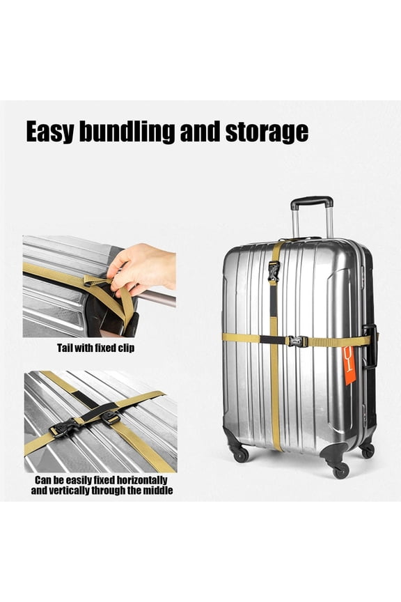 2-Pack Adjustable Luggage Buckle Straps for Travel & Camping, Heavy Duty Suitcase Security Straps, 8.1x4.2cm, Outdoor Gear Accessories, 2pcs Set