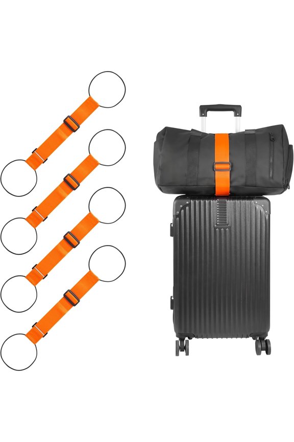 2 Pack Adjustable Luggage Bungee Straps, Elastic Travel Belt for Suitcase Connection, Heavy-Duty Woven Accessory for Carry On, Handbag & Backpack Securing for Business Trips, Family Vacations Travel