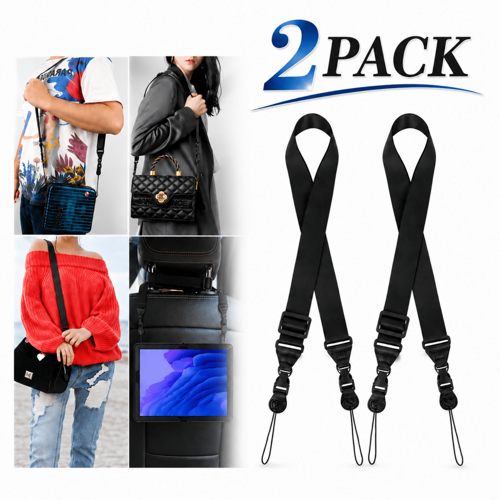 [2 Pack] Adjustable Shoulder Strap From WUSI: Replacement Strap Durable ...