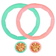 2-Pack Adjustable Silicone Pie Crust Shields for 8-12" Pies, Oven-Safe Reusable Baking Protector RingsGreen   Pink