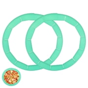 2-Pack Adjustable Silicone Pie Crust Shields for 8-12" Pies & Pizzas | Oven-Safe, Reusable Baking Protector Rings Green
