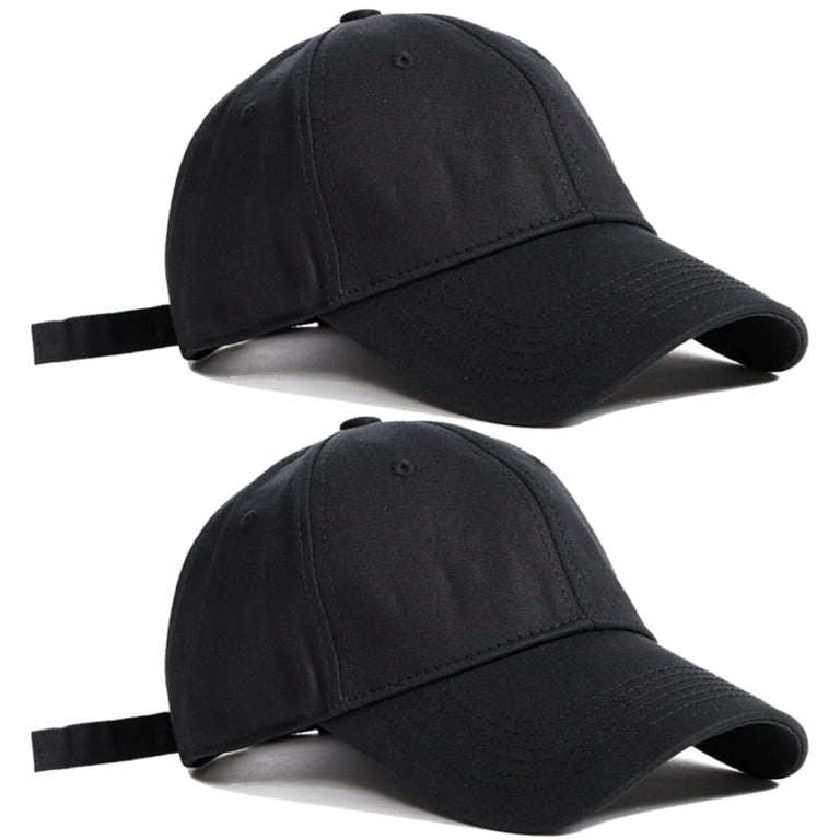 2 Pack Baseball Cap Adjustable Size Cotton Hat for Running  display picture 2