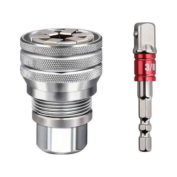 2 Pack Adjustable Socket Tool 3/8", Universal Grip Socket Set for Automotive Home Repair, Heavy Duty Metal