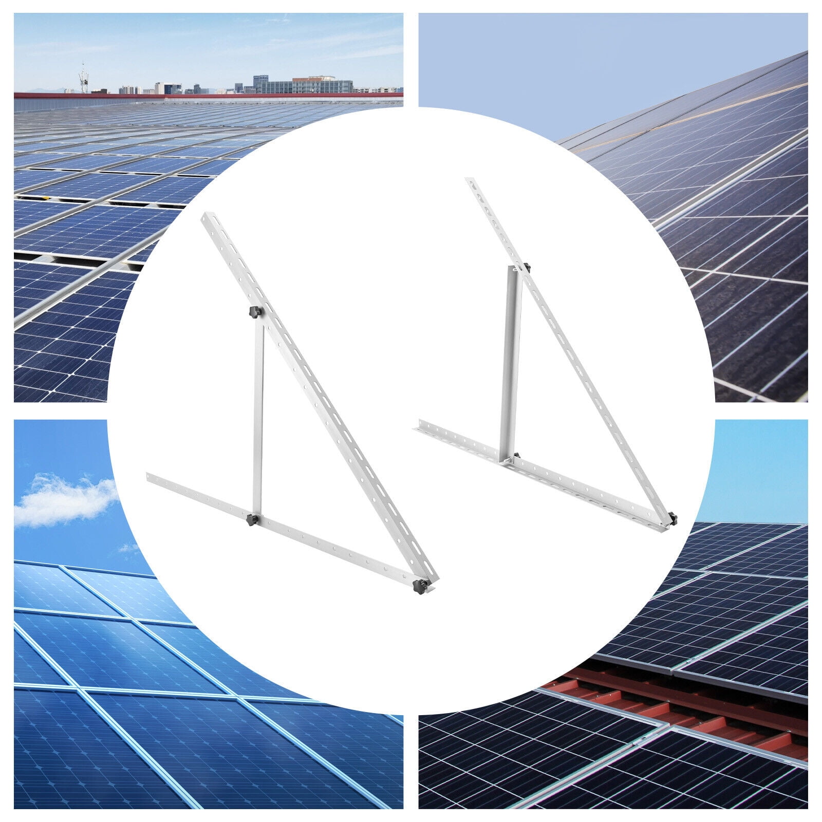 2 Pack Adjustable Solar Panel RV Tilt Mount Brackets for Boat Roof 41 ...