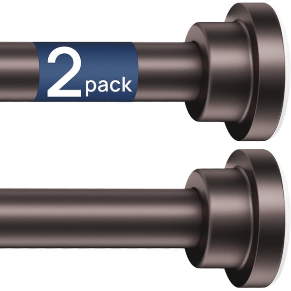 2 Pack Adjustable Spring Tension Curtain Rods 32 to 78 Inches ...