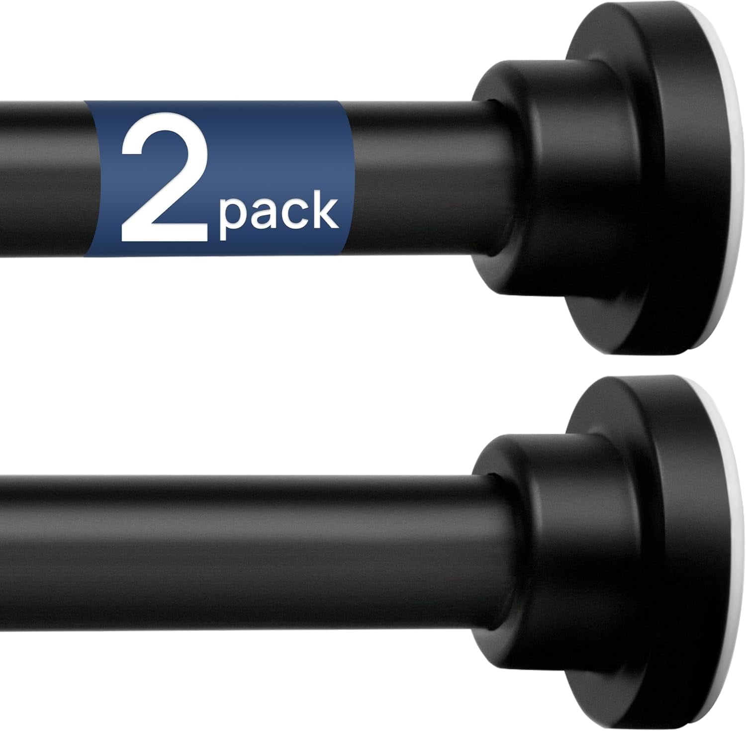 2 Pack Adjustable Spring Tension Curtain Rods 32 to 78 Inches ...